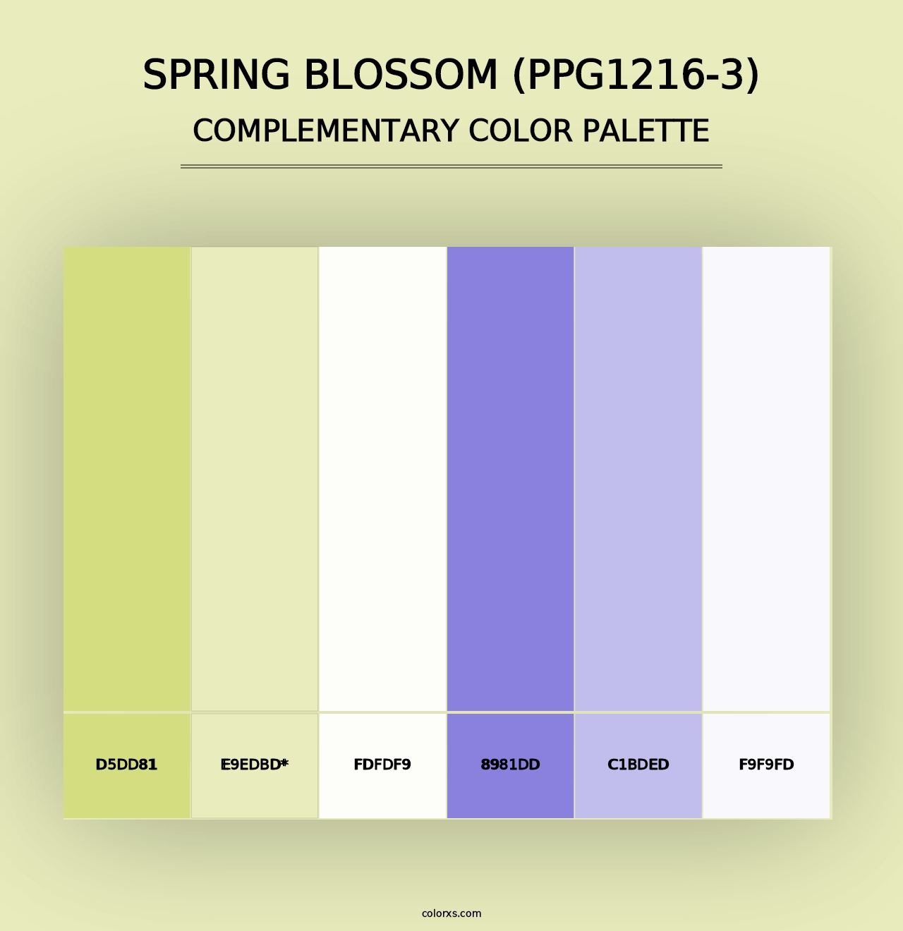 Spring Blossom (PPG1216-3) - Complementary Color Palette