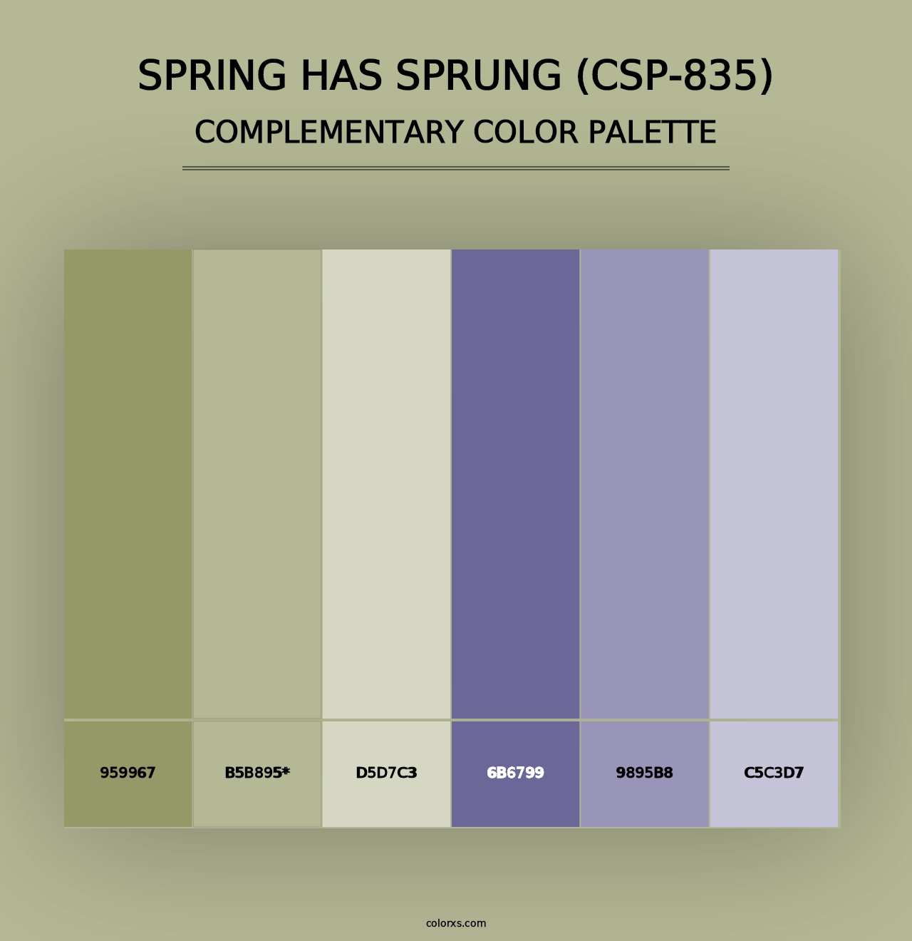 Spring has Sprung (CSP-835) - Complementary Color Palette