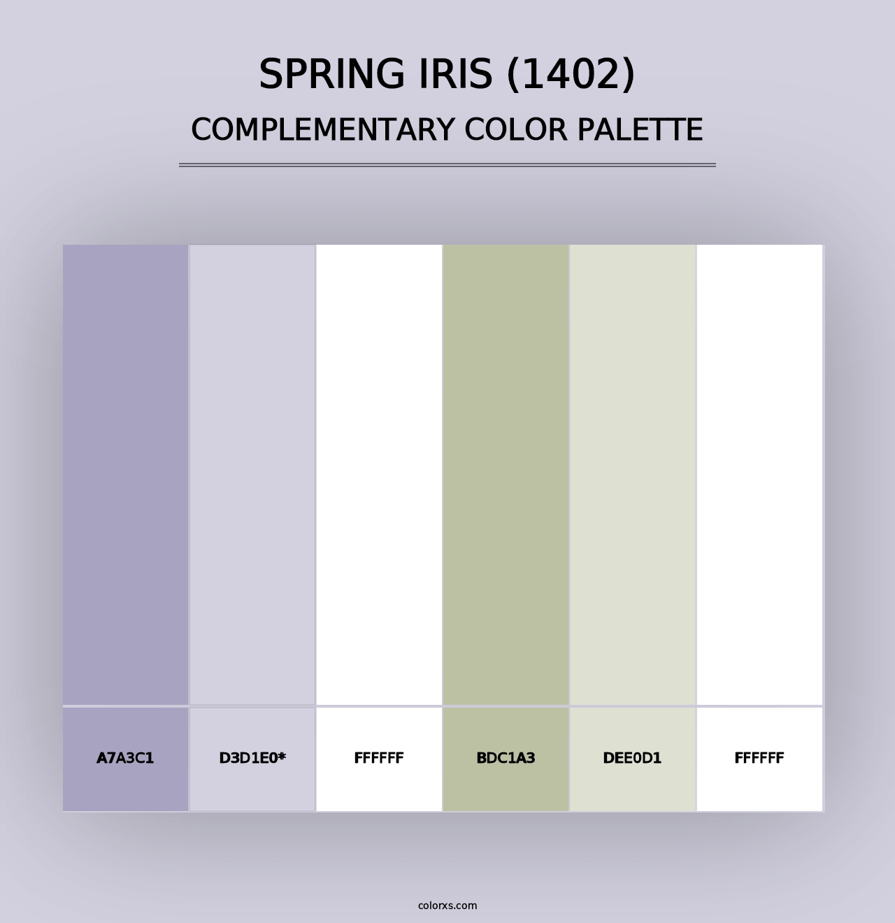 Spring Iris (1402) - Complementary Color Palette