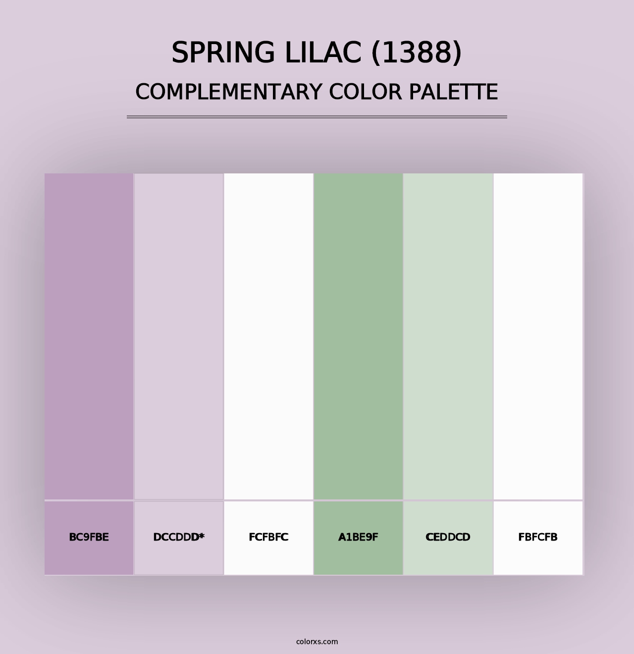 Spring Lilac (1388) - Complementary Color Palette