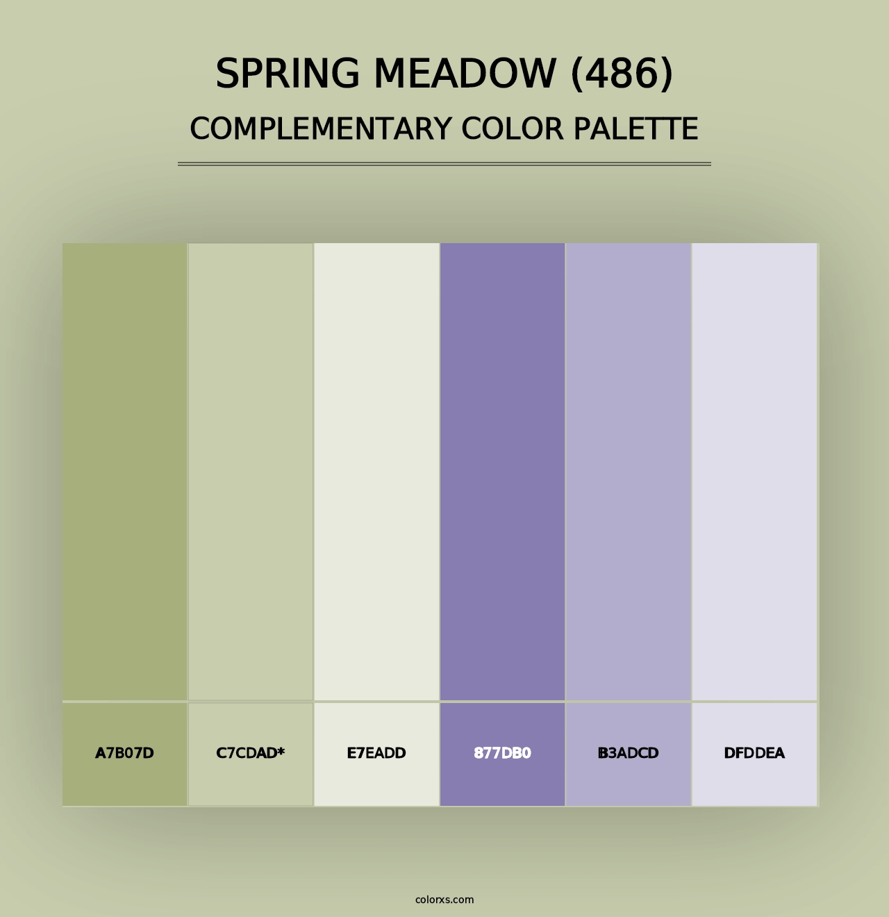 Spring Meadow (486) - Complementary Color Palette