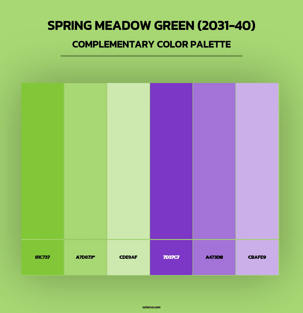 Spring Meadow Green (2031-40) - Complementary Color Palette