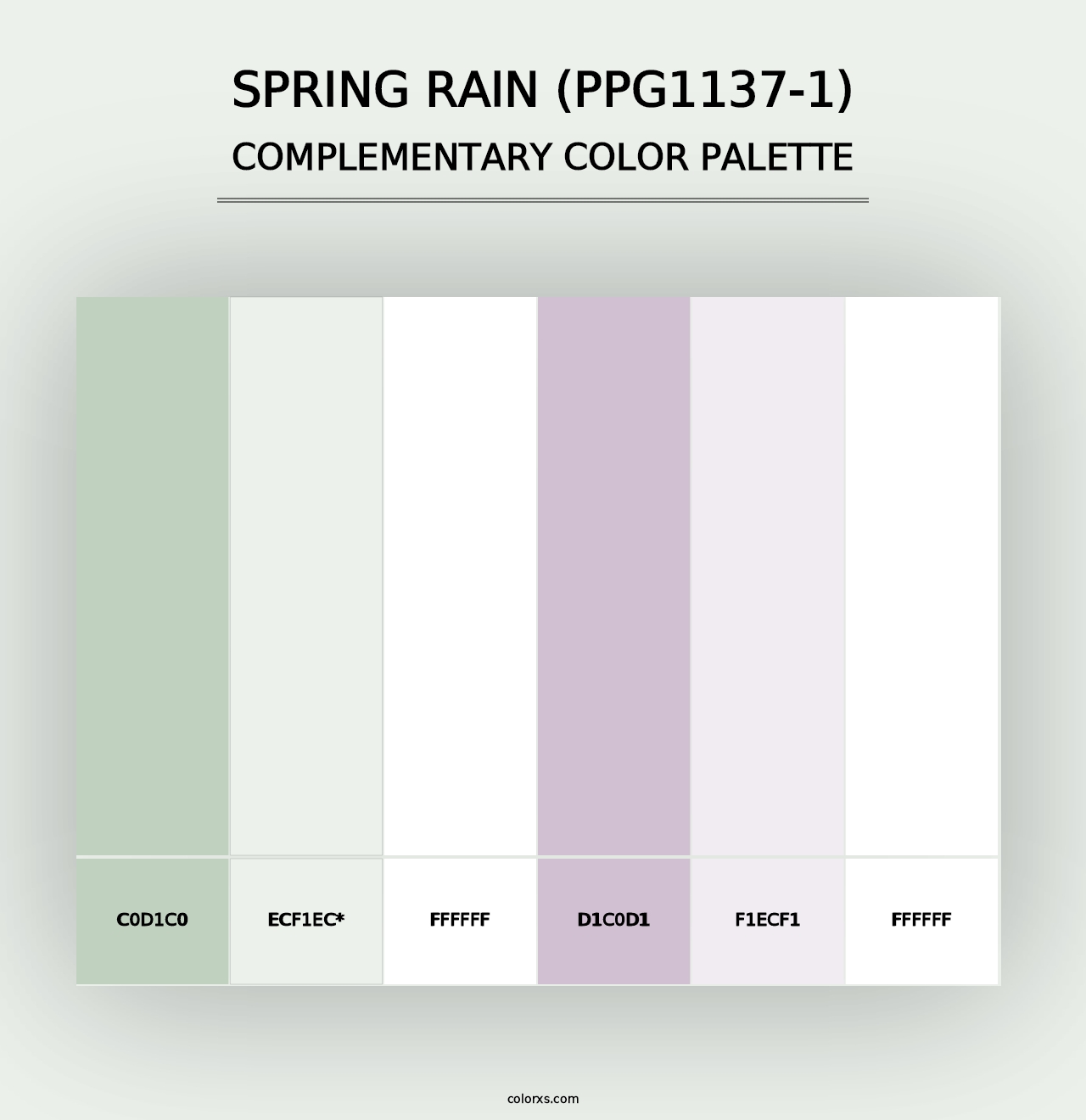 Spring Rain (PPG1137-1) - Complementary Color Palette