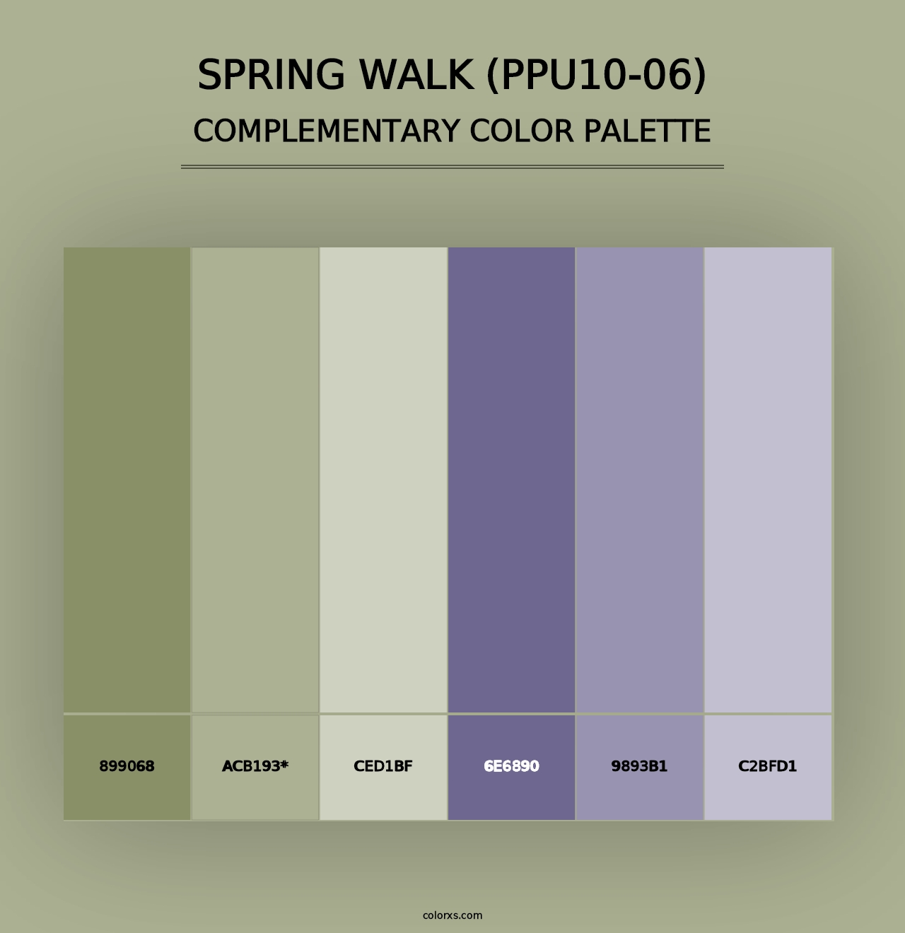 Spring Walk (PPU10-06) - Complementary Color Palette