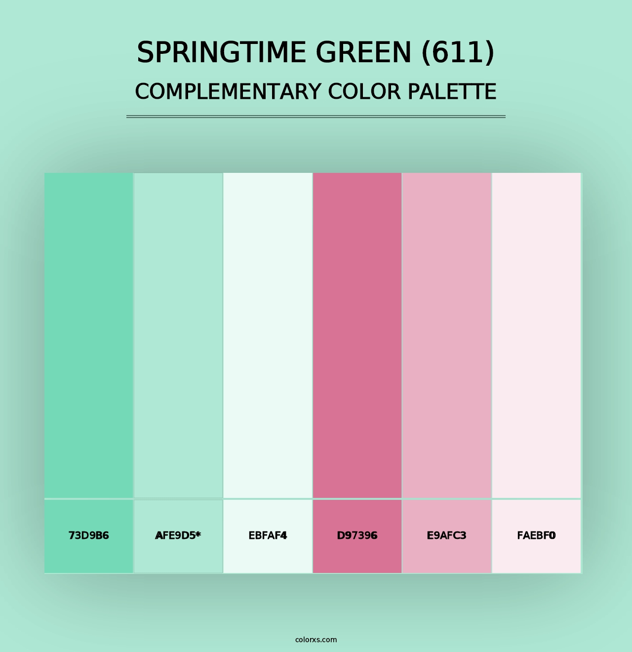 Springtime Green (611) - Complementary Color Palette