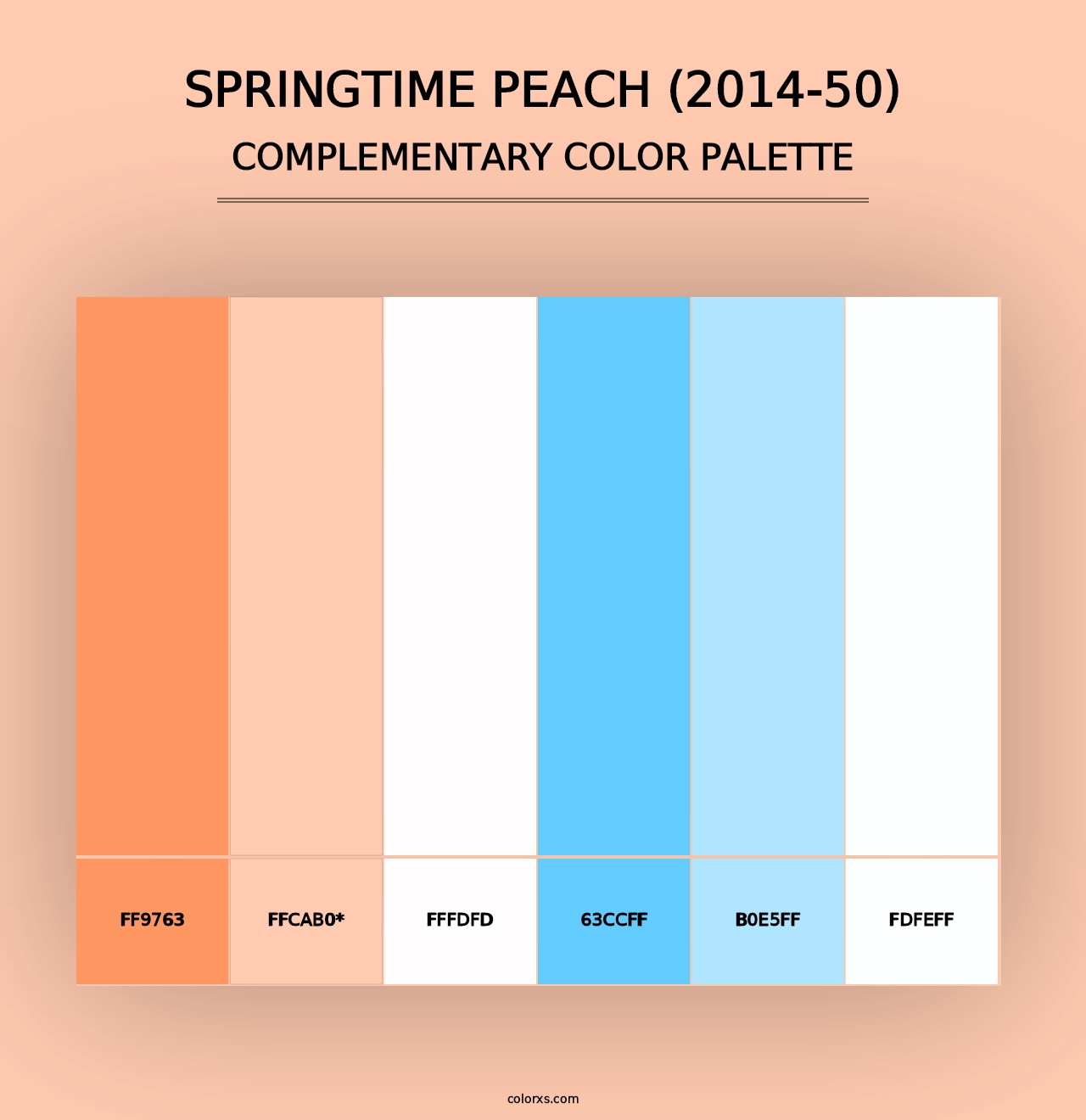 Springtime Peach (2014-50) - Complementary Color Palette