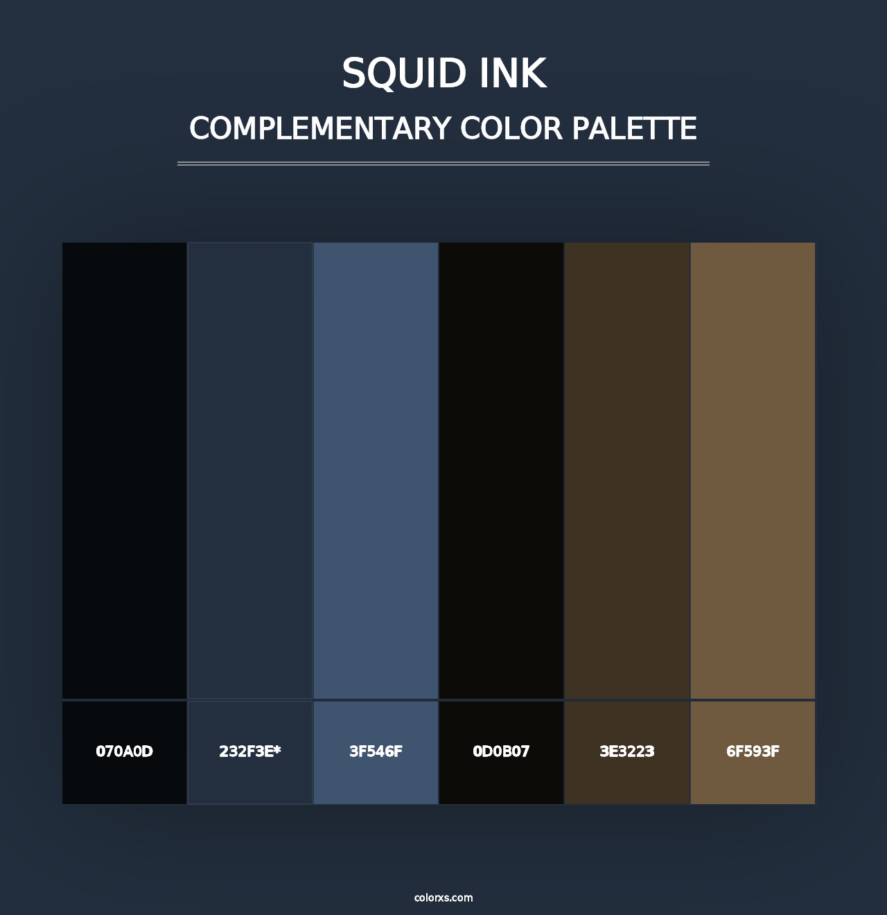 Squid Ink - Complementary Color Palette