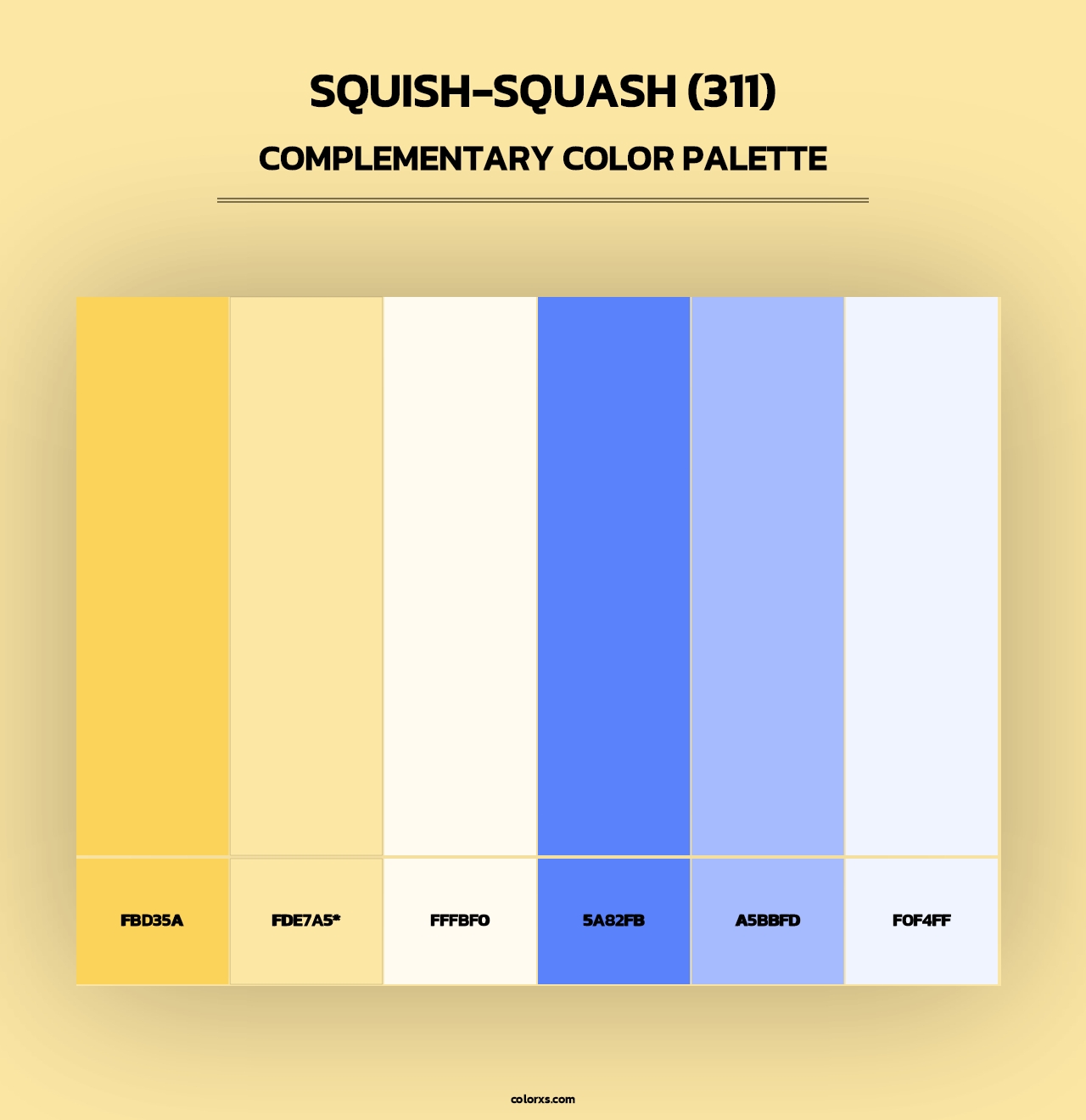 Squish-Squash (311) - Complementary Color Palette