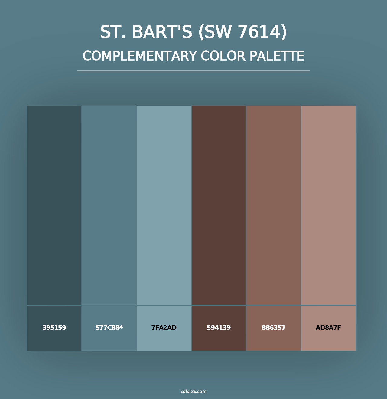 St. Bart's (SW 7614) - Complementary Color Palette