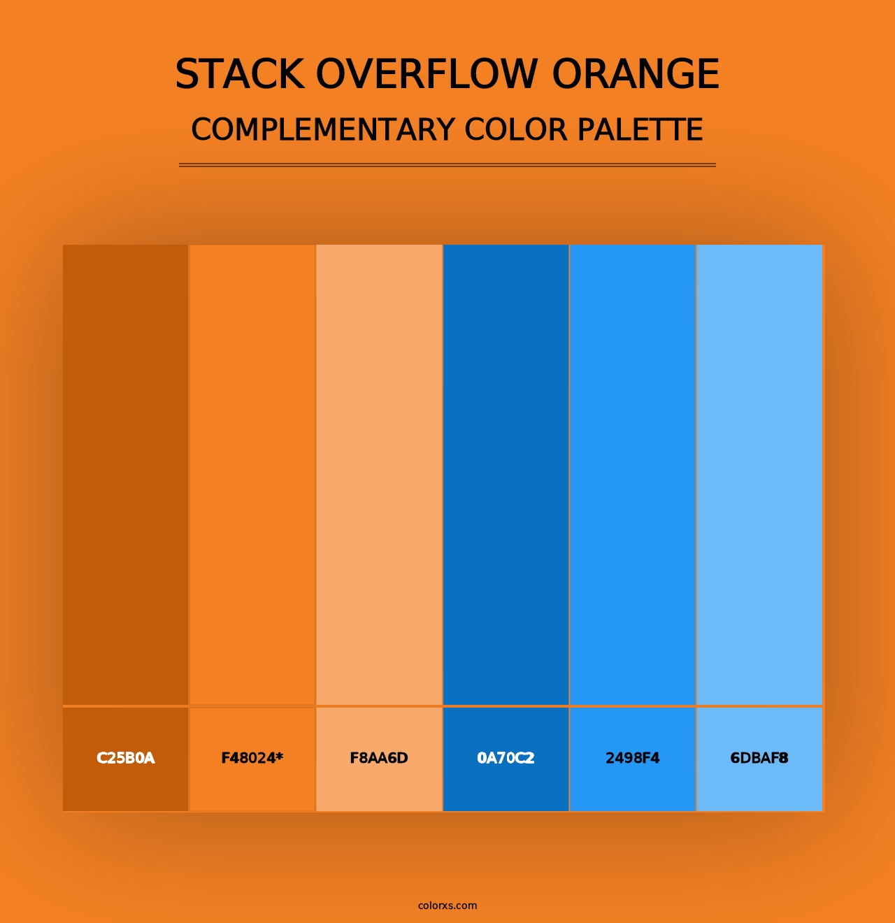 Stack Overflow Orange - Complementary Color Palette