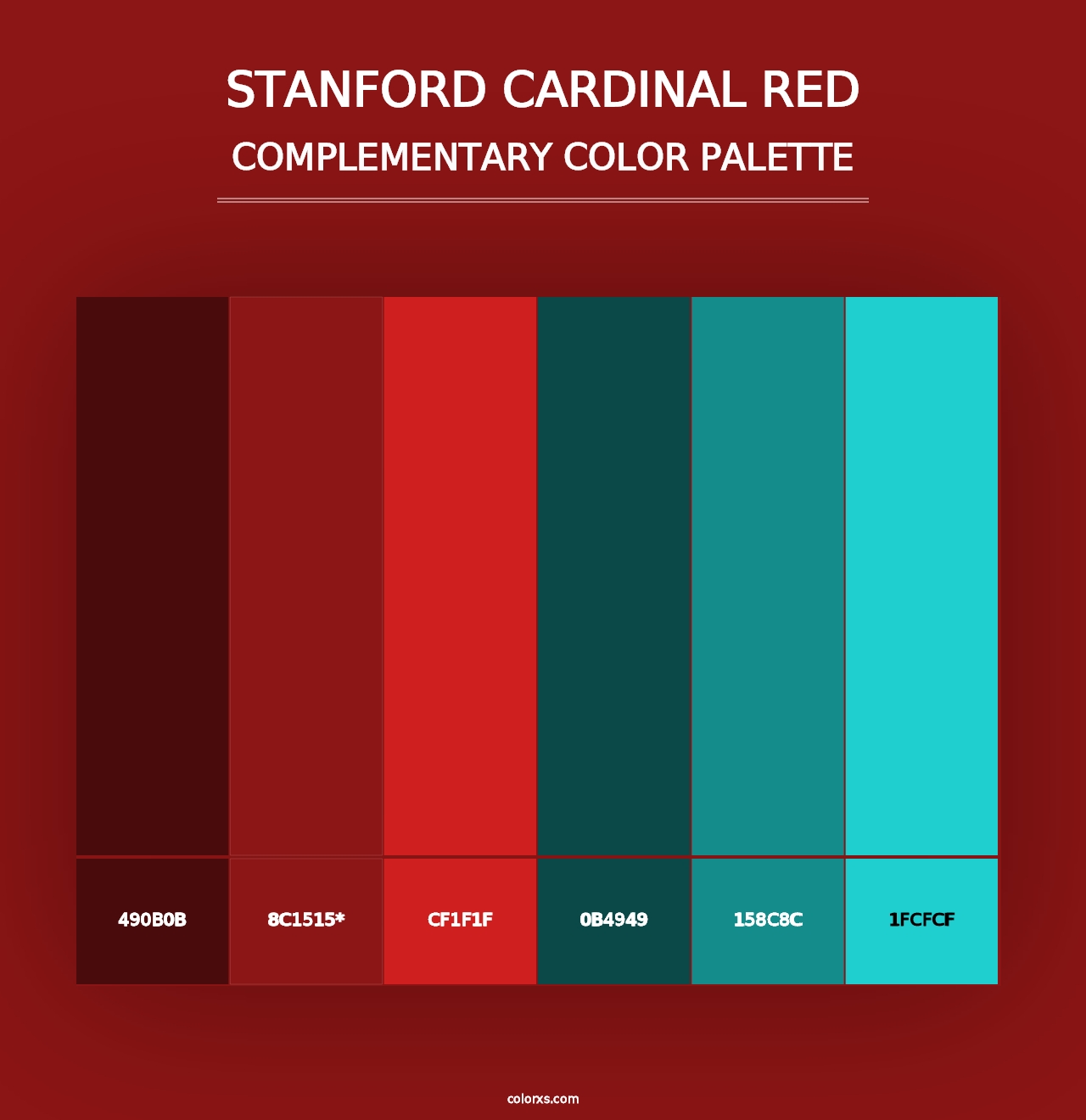 Stanford Cardinal Red - Complementary Color Palette