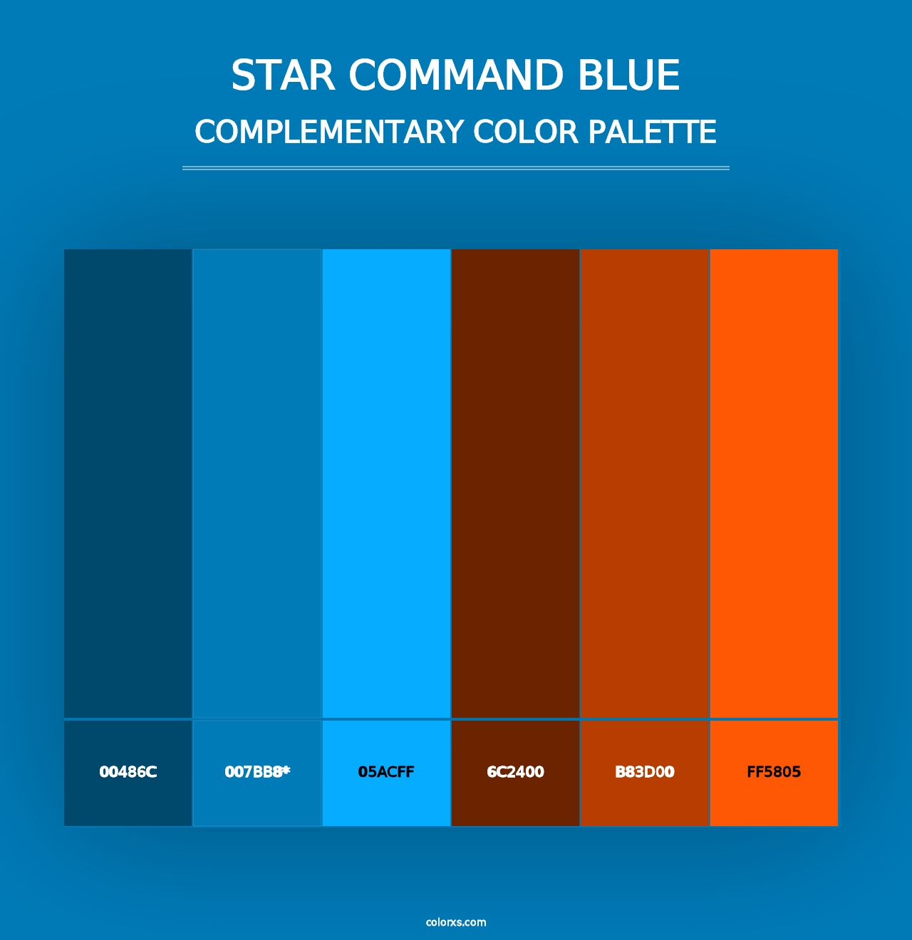 Star Command Blue - Complementary Color Palette