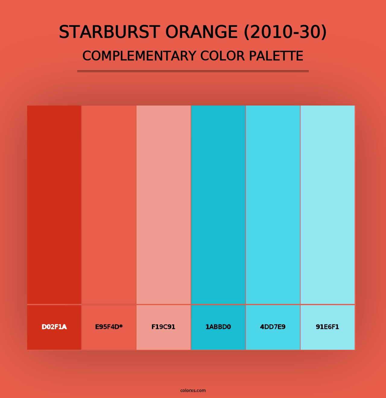 Starburst Orange (2010-30) - Complementary Color Palette