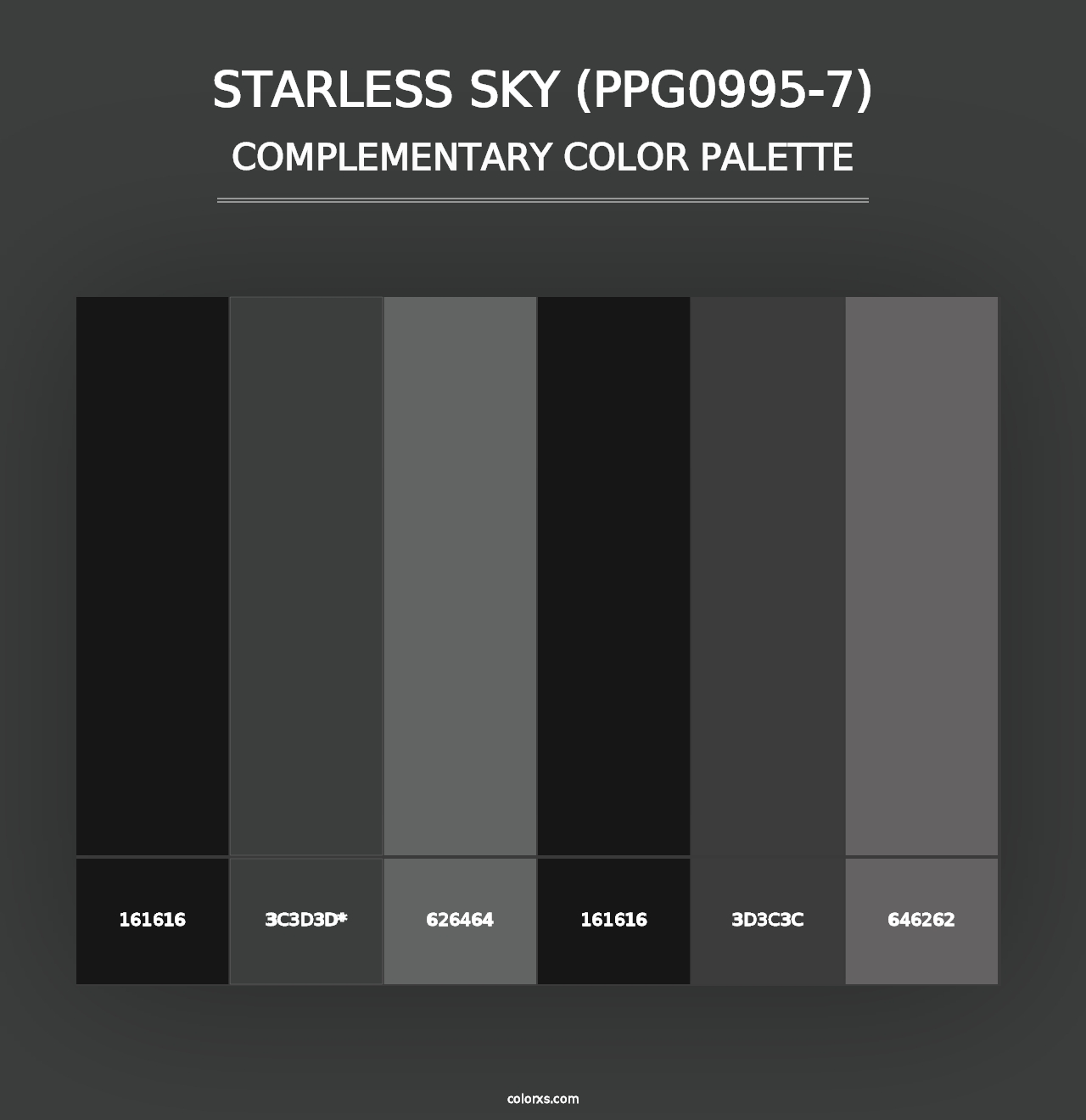 Starless Sky (PPG0995-7) - Complementary Color Palette