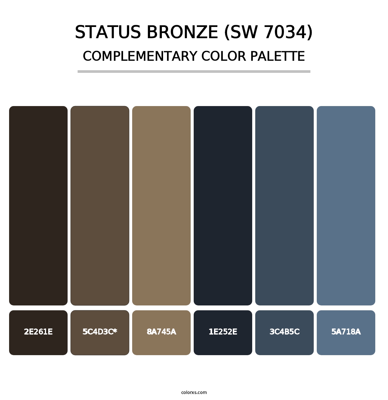 Status Bronze (SW 7034) - Complementary Color Palette