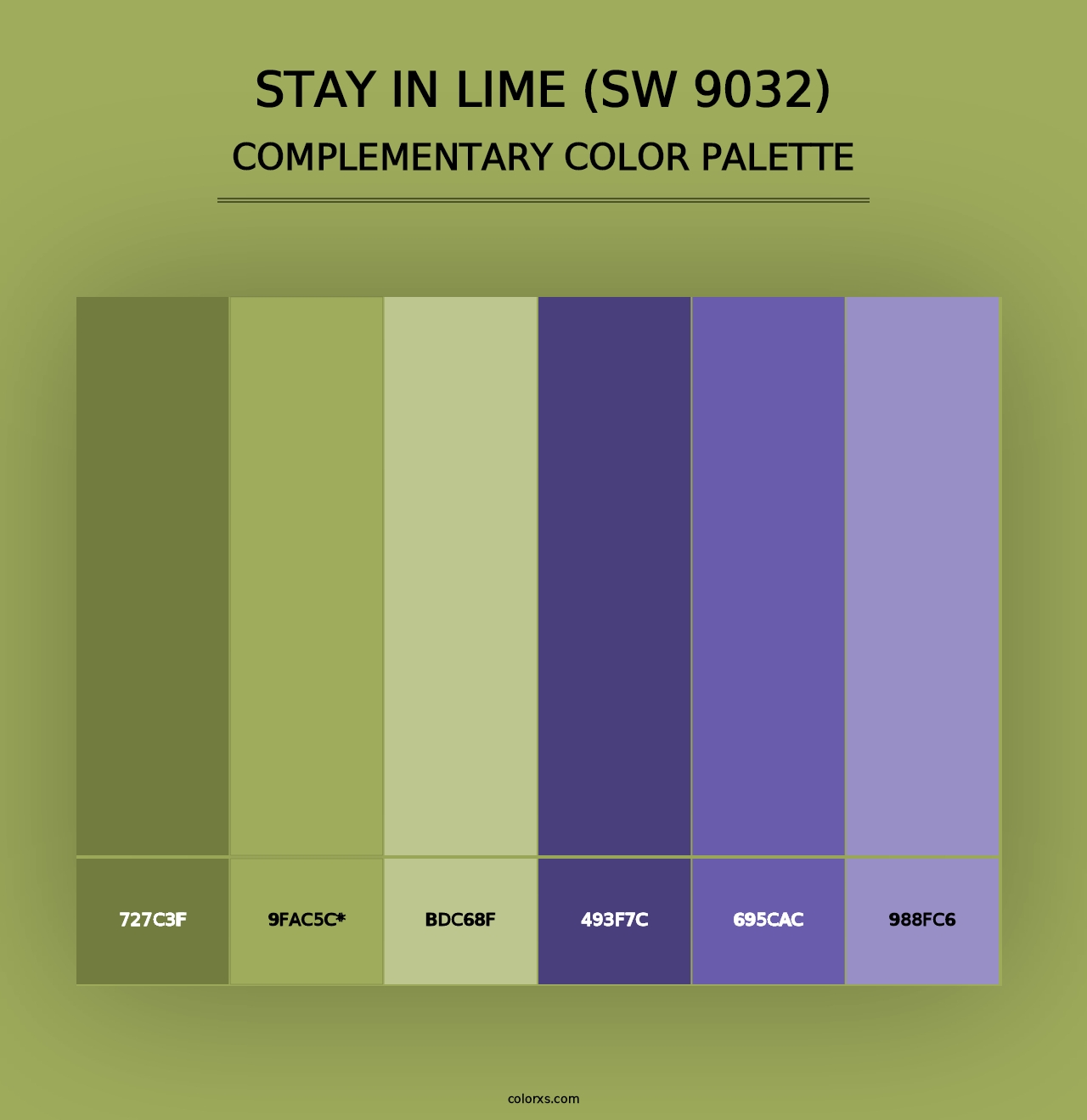 Stay in Lime (SW 9032) - Complementary Color Palette