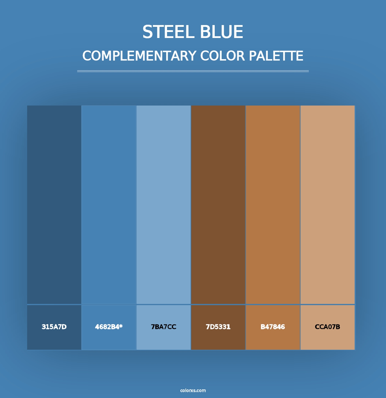 Steel Blue - Complementary Color Palette