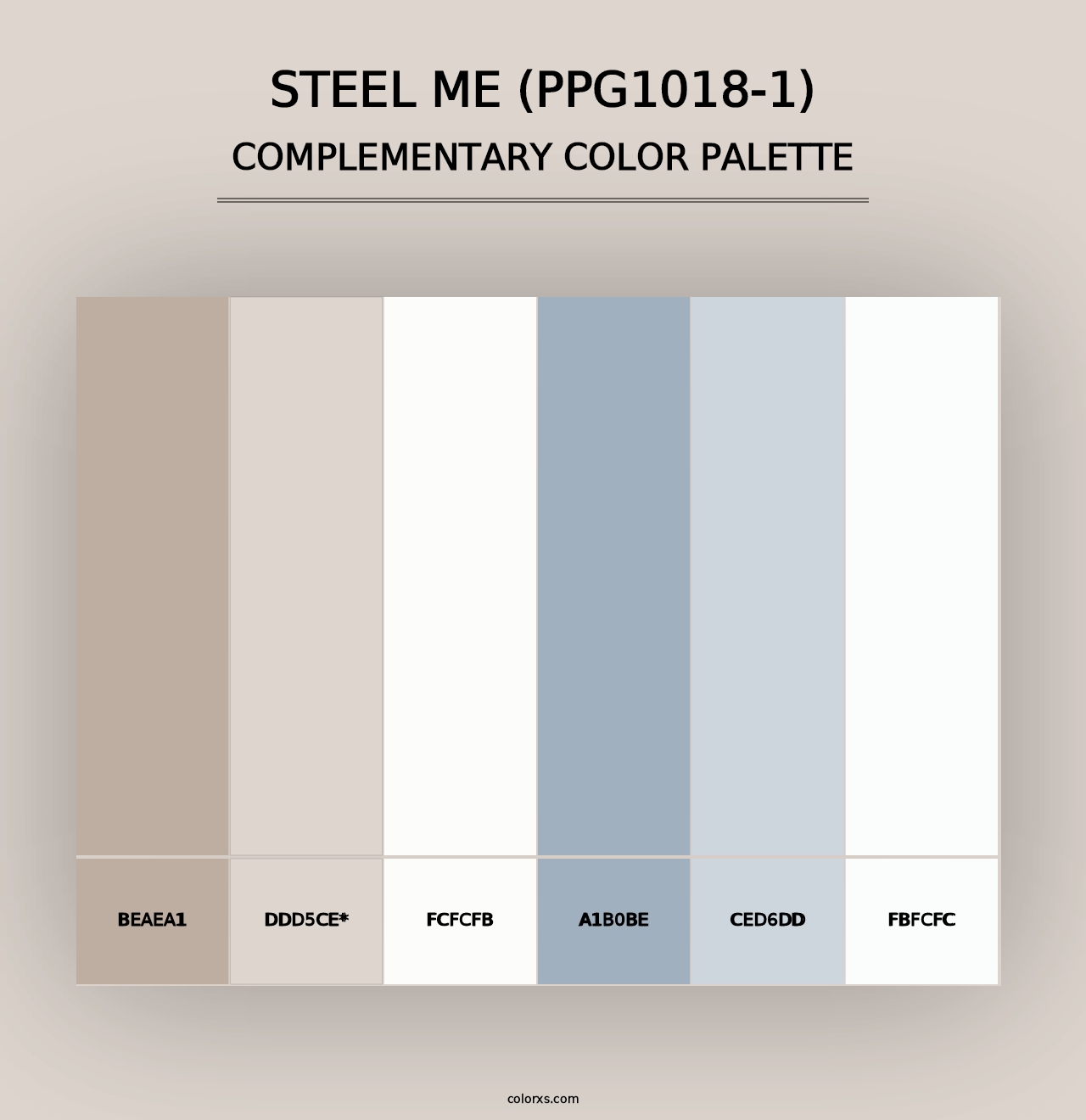 Steel Me (PPG1018-1) - Complementary Color Palette