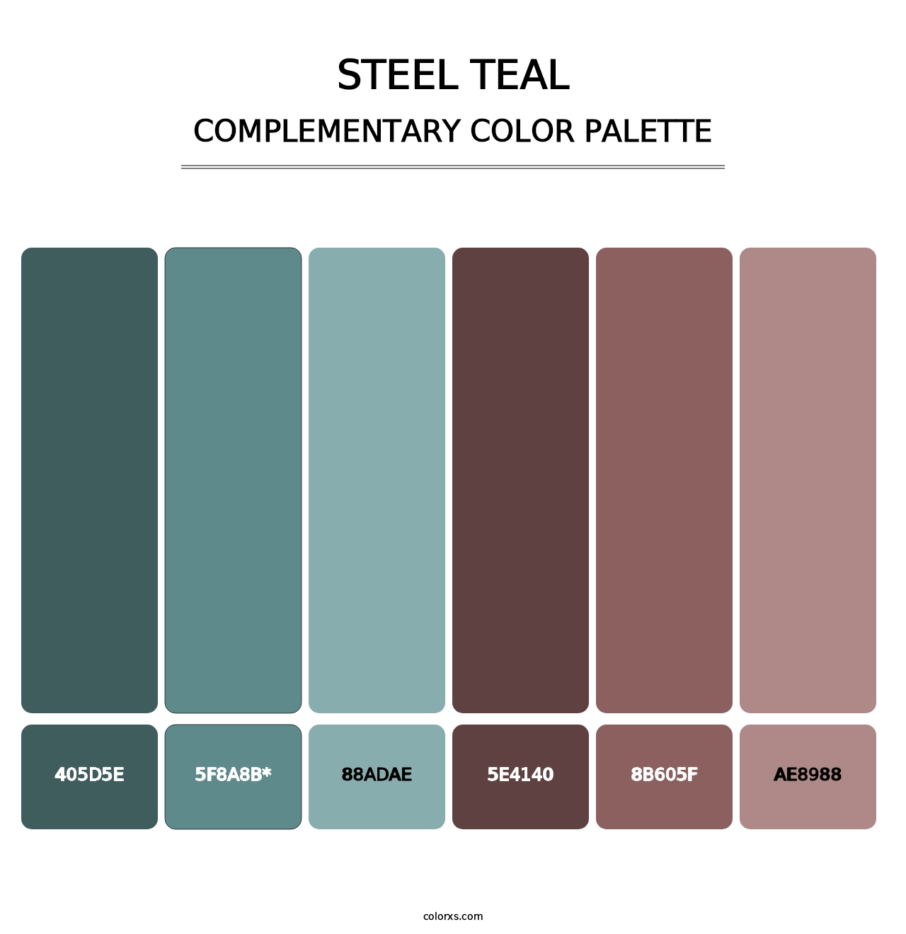 Steel Teal - Complementary Color Palette