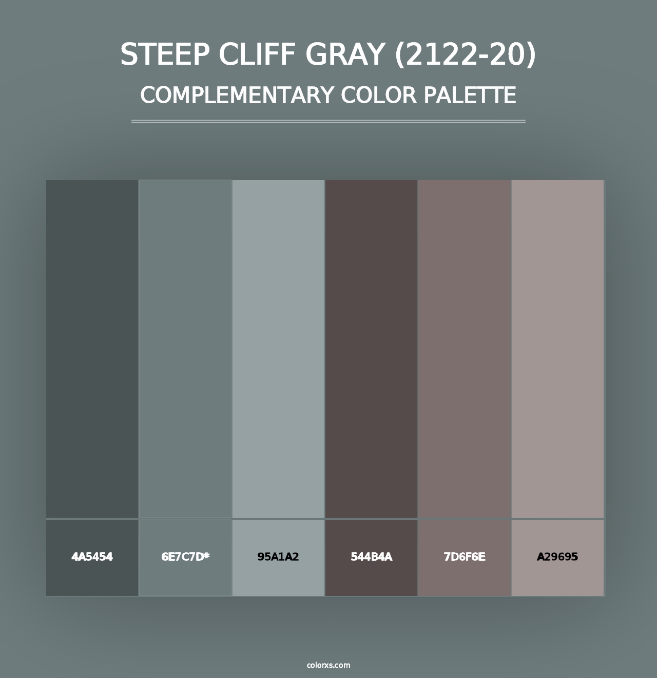 Steep Cliff Gray (2122-20) - Complementary Color Palette