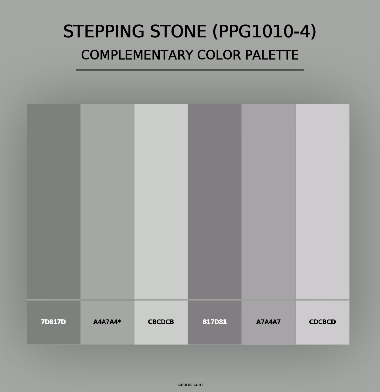 Stepping Stone (PPG1010-4) - Complementary Color Palette