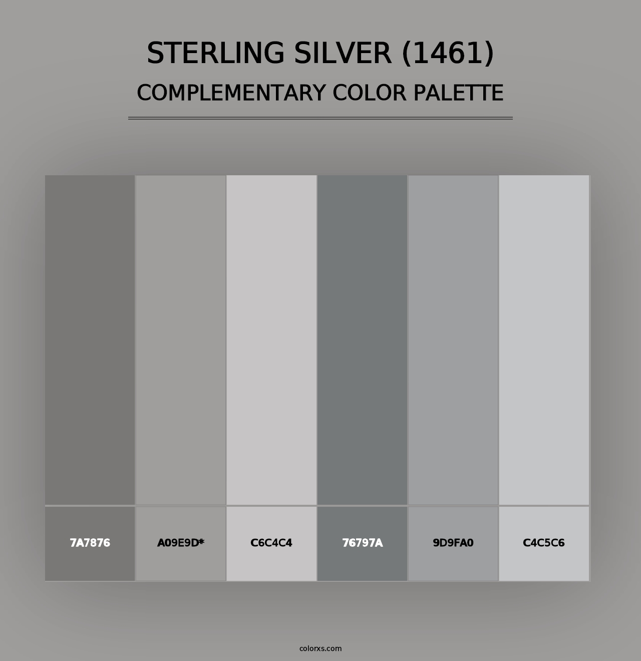 Sterling Silver (1461) - Complementary Color Palette