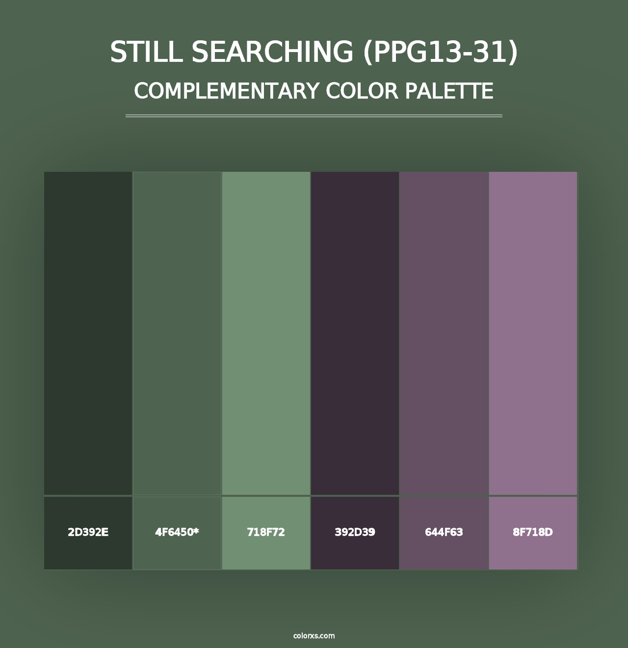 Still Searching (PPG13-31) - Complementary Color Palette