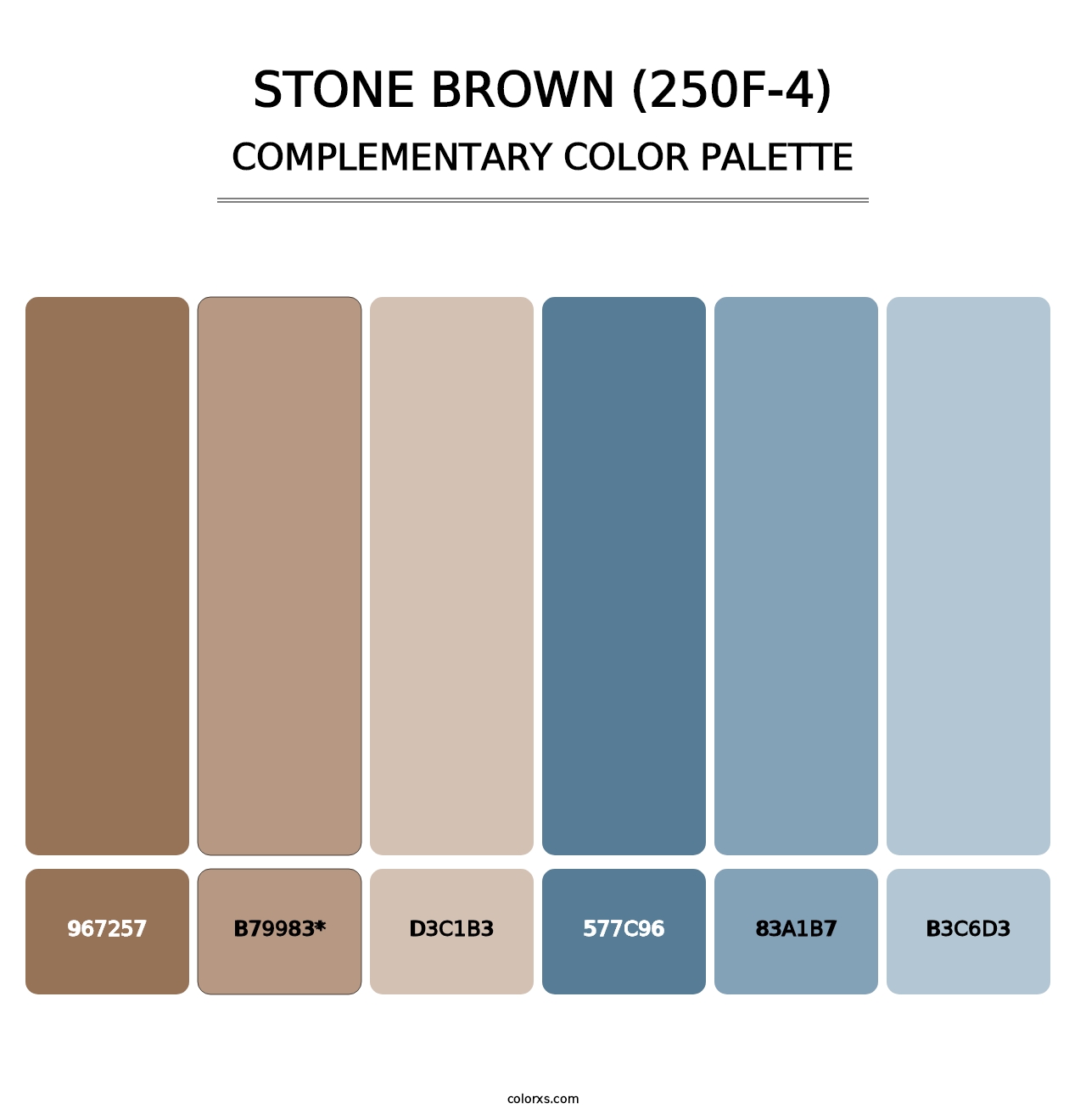 Stone Brown (250F-4) - Complementary Color Palette