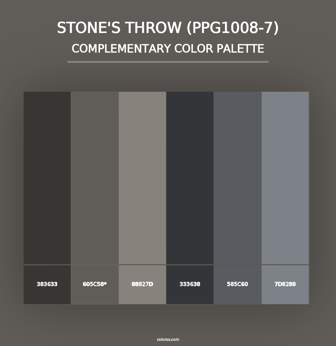 Stone's Throw (PPG1008-7) - Complementary Color Palette