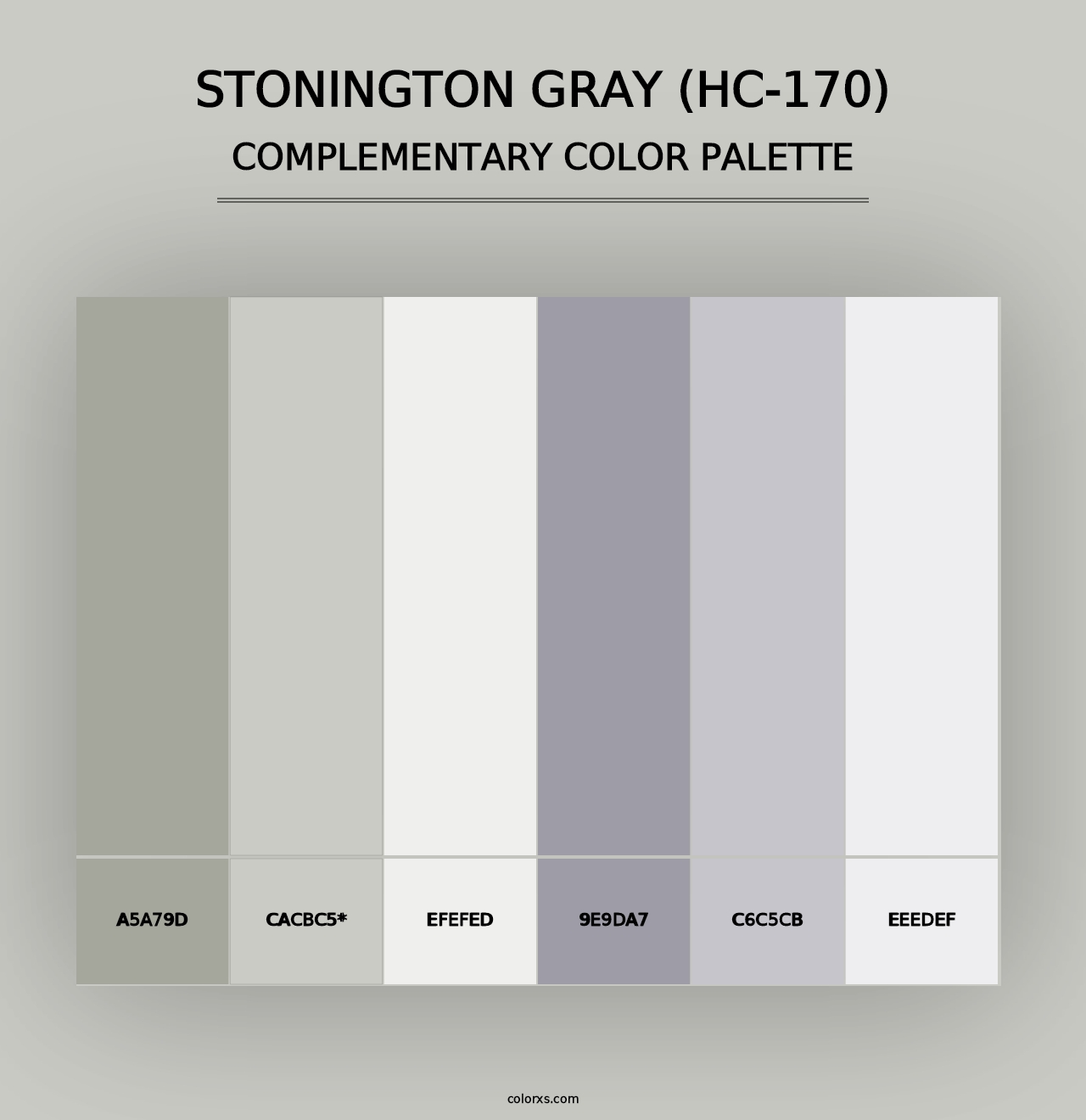 Stonington Gray (HC-170) - Complementary Color Palette