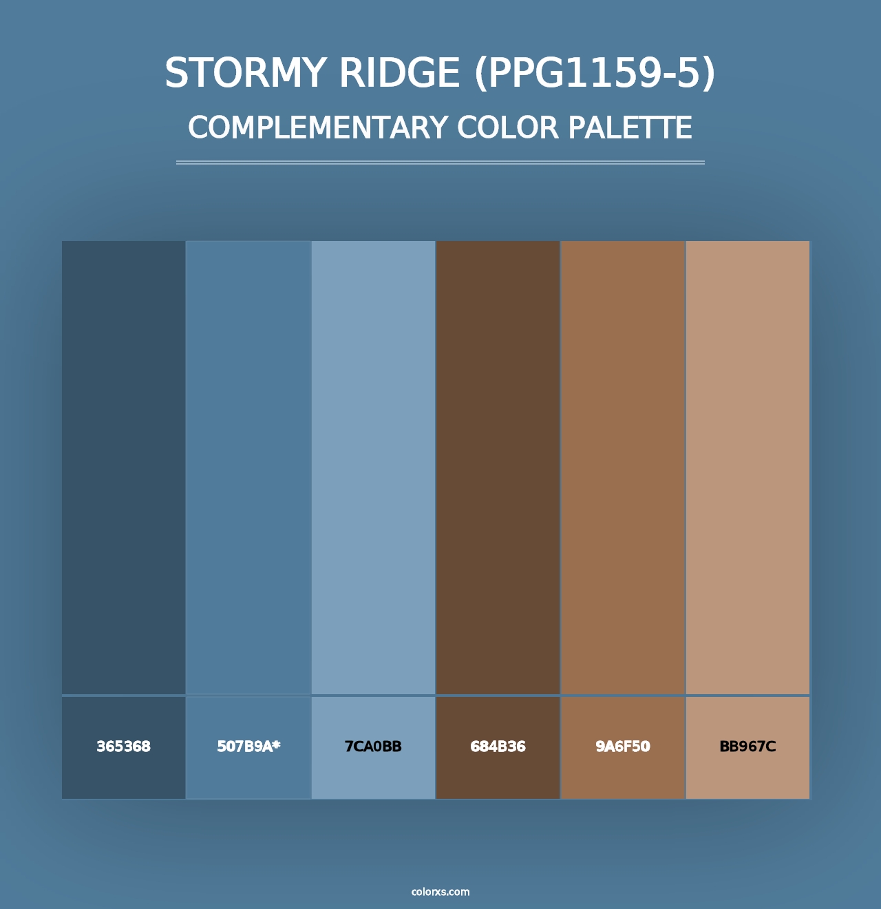 Stormy Ridge (PPG1159-5) - Complementary Color Palette