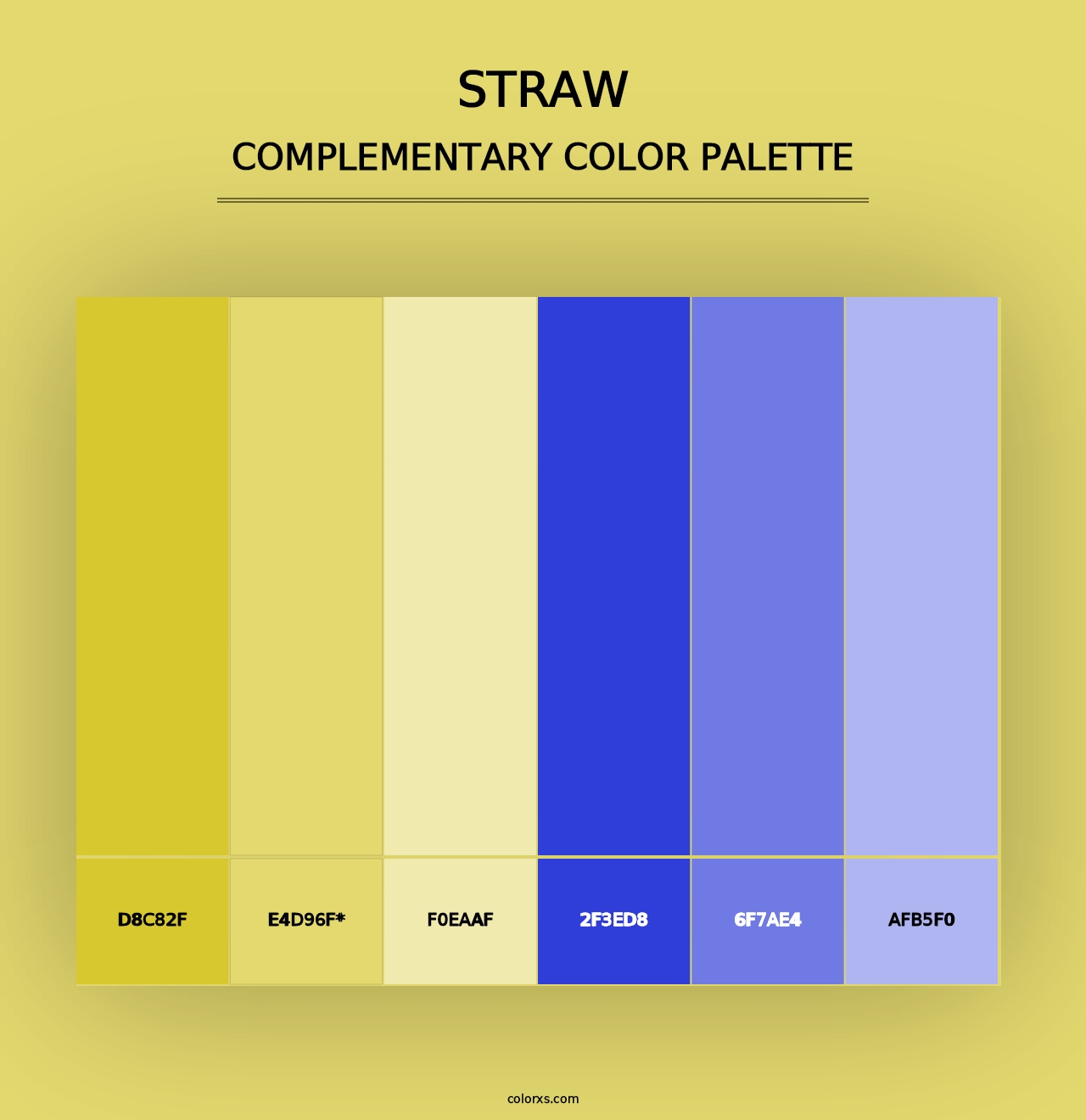 Straw - Complementary Color Palette