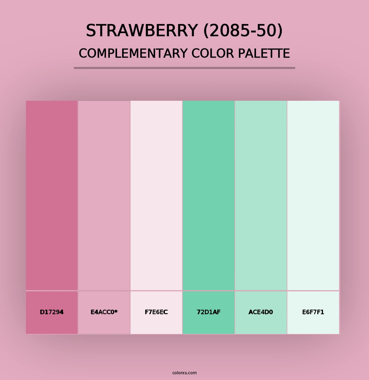 Strawberry (2085-50) - Complementary Color Palette