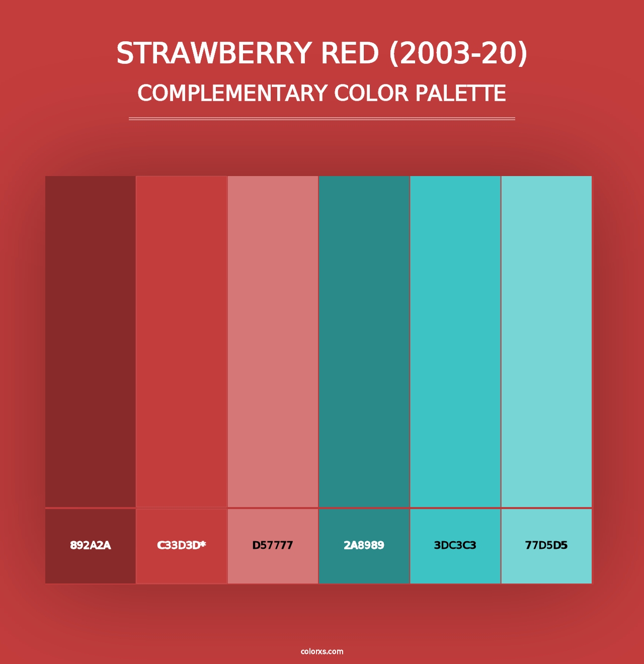 Strawberry Red (2003-20) - Complementary Color Palette