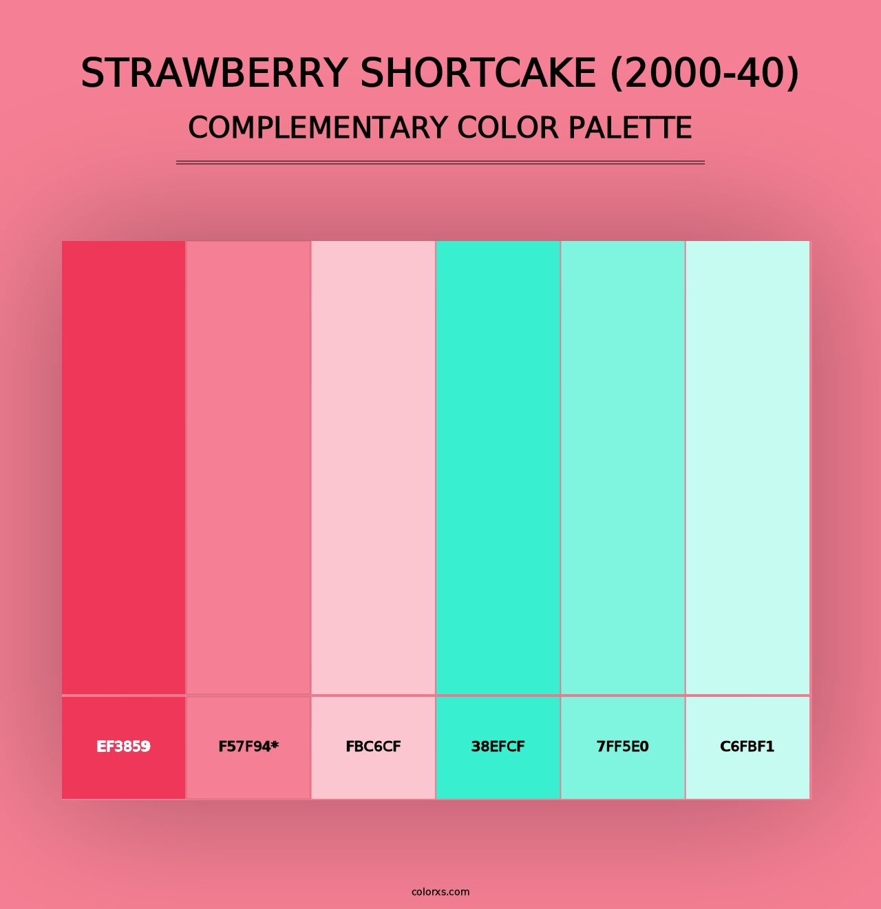 Strawberry Shortcake (2000-40) - Complementary Color Palette