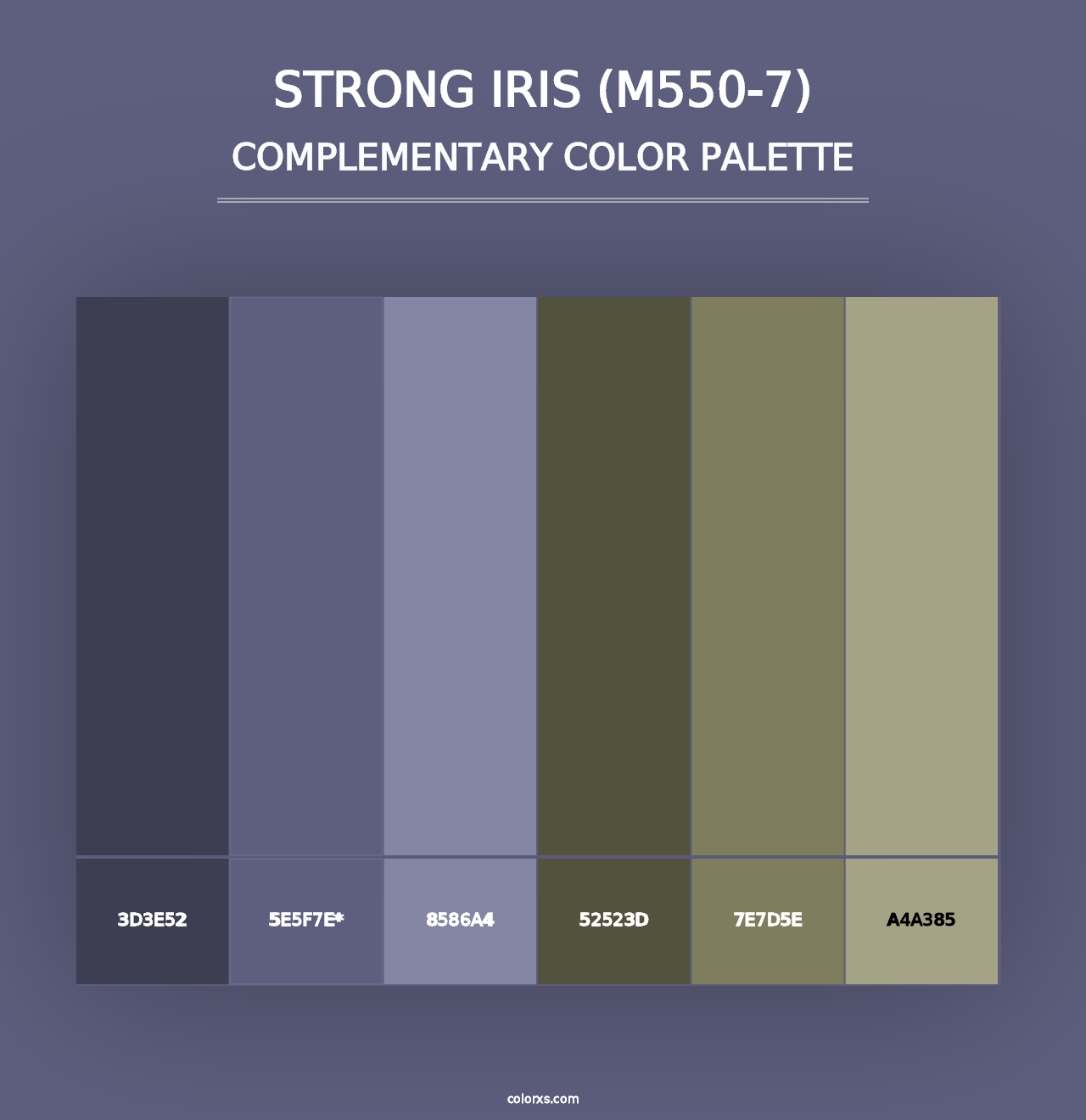 Strong Iris (M550-7) - Complementary Color Palette