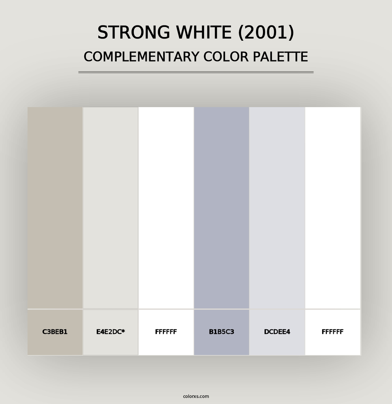 Strong White (2001) - Complementary Color Palette