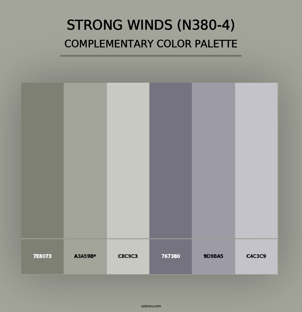 Strong Winds (N380-4) - Complementary Color Palette