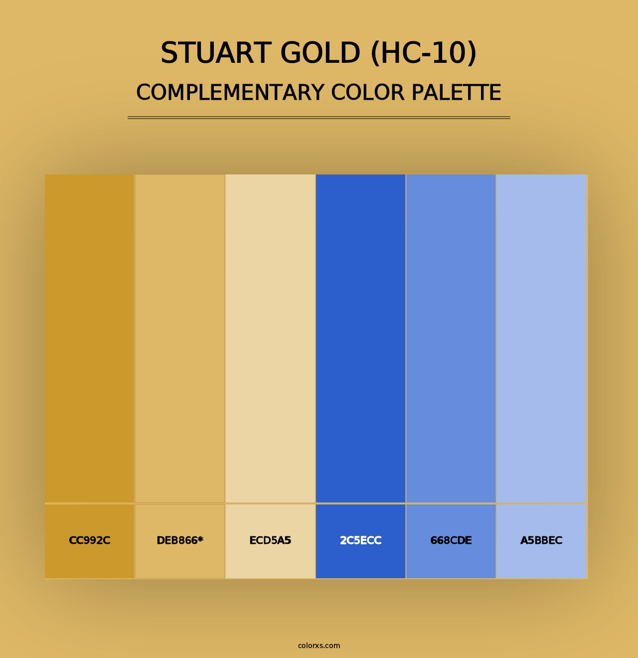 Stuart Gold (HC-10) - Complementary Color Palette