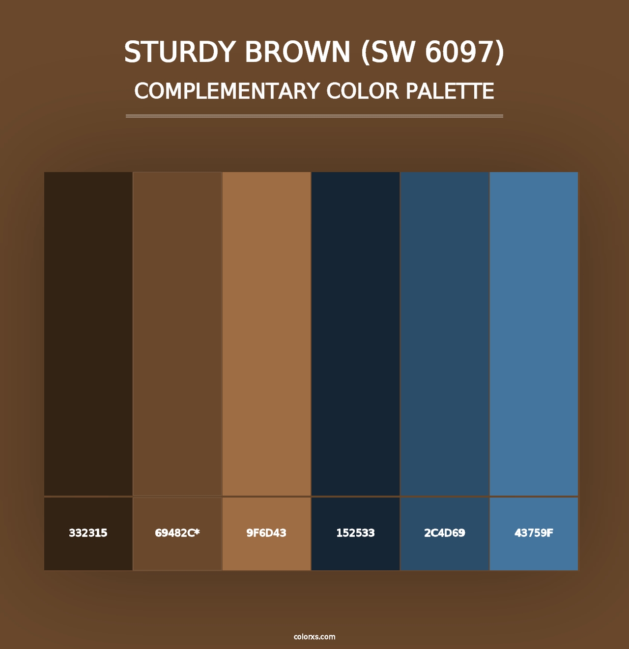 Sturdy Brown (SW 6097) - Complementary Color Palette