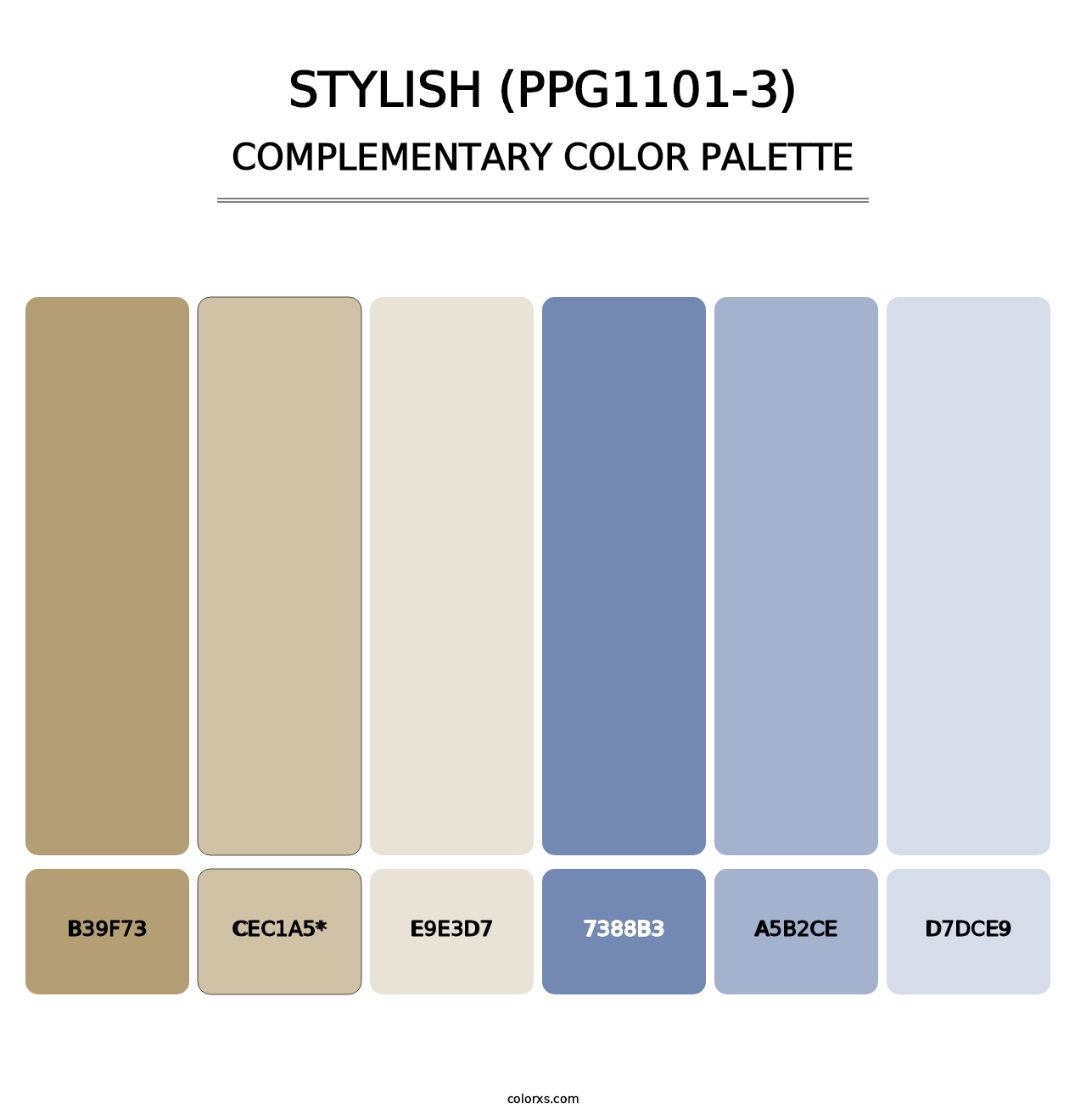 Stylish (PPG1101-3) - Complementary Color Palette