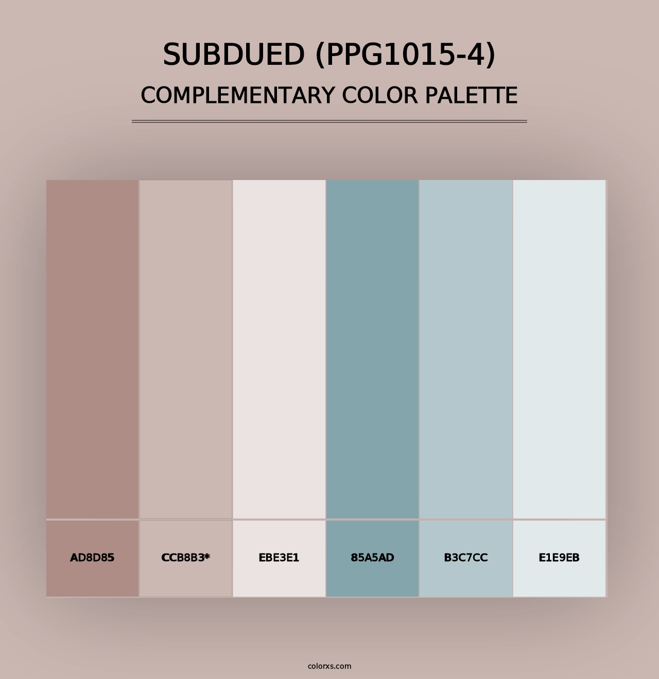 Subdued (PPG1015-4) - Complementary Color Palette