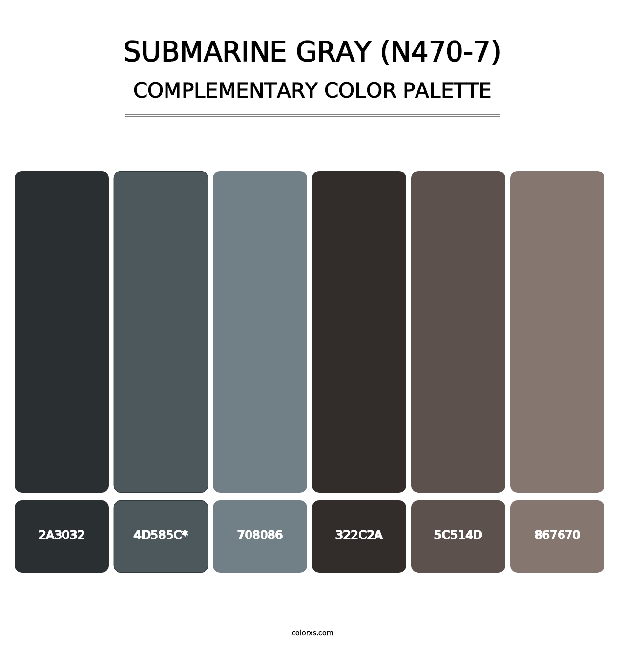 Submarine Gray (N470-7) - Complementary Color Palette