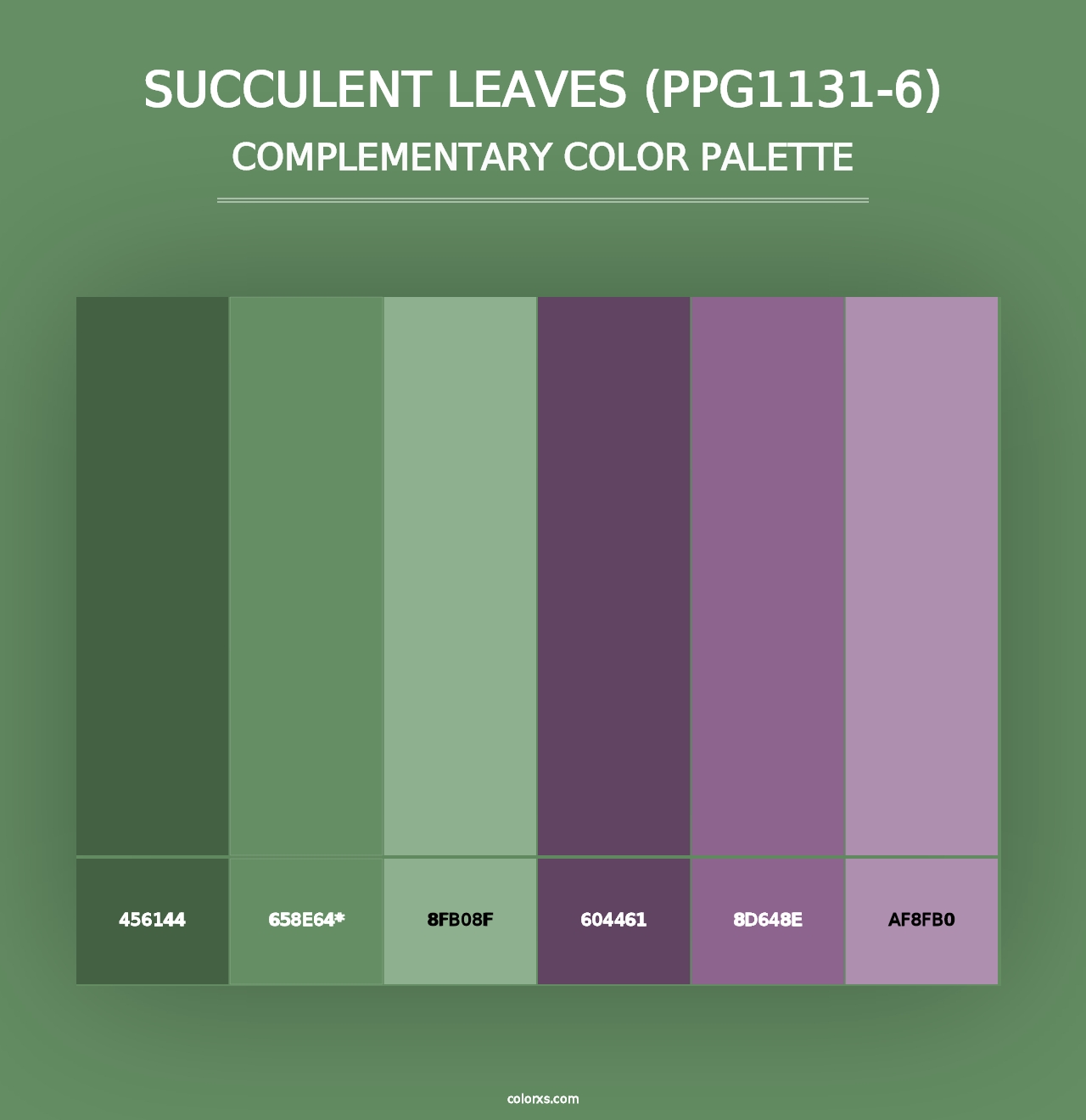 Succulent Leaves (PPG1131-6) - Complementary Color Palette