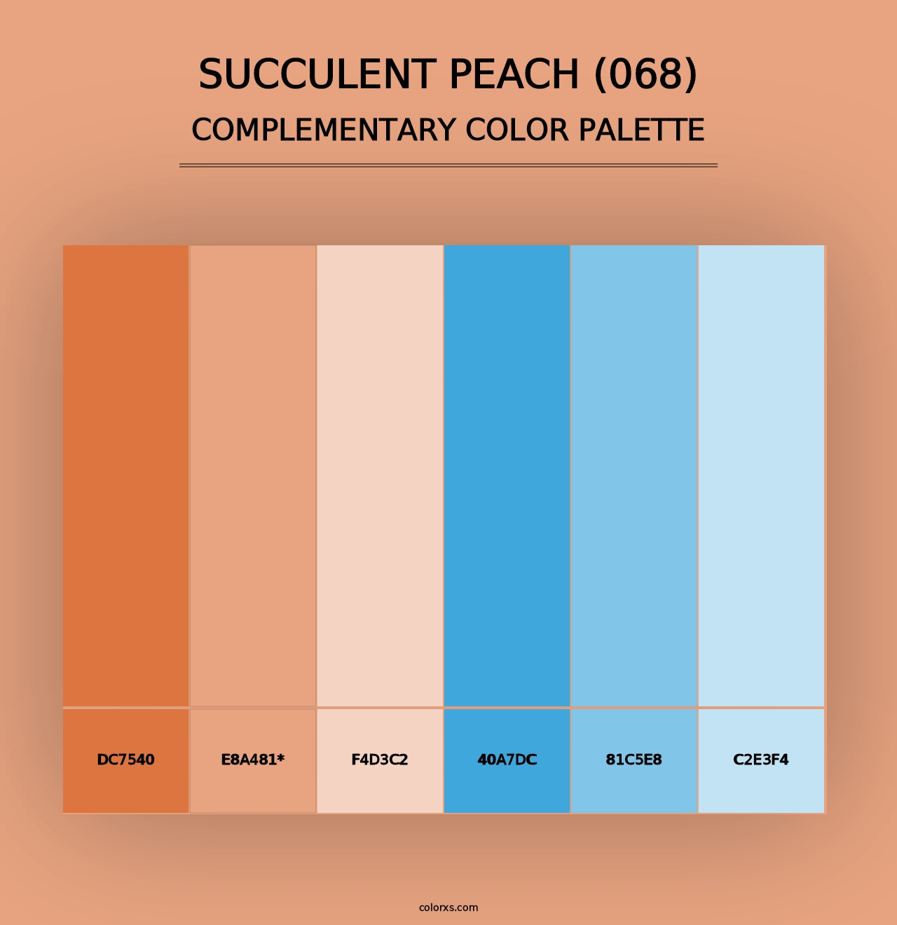 Succulent Peach (068) - Complementary Color Palette