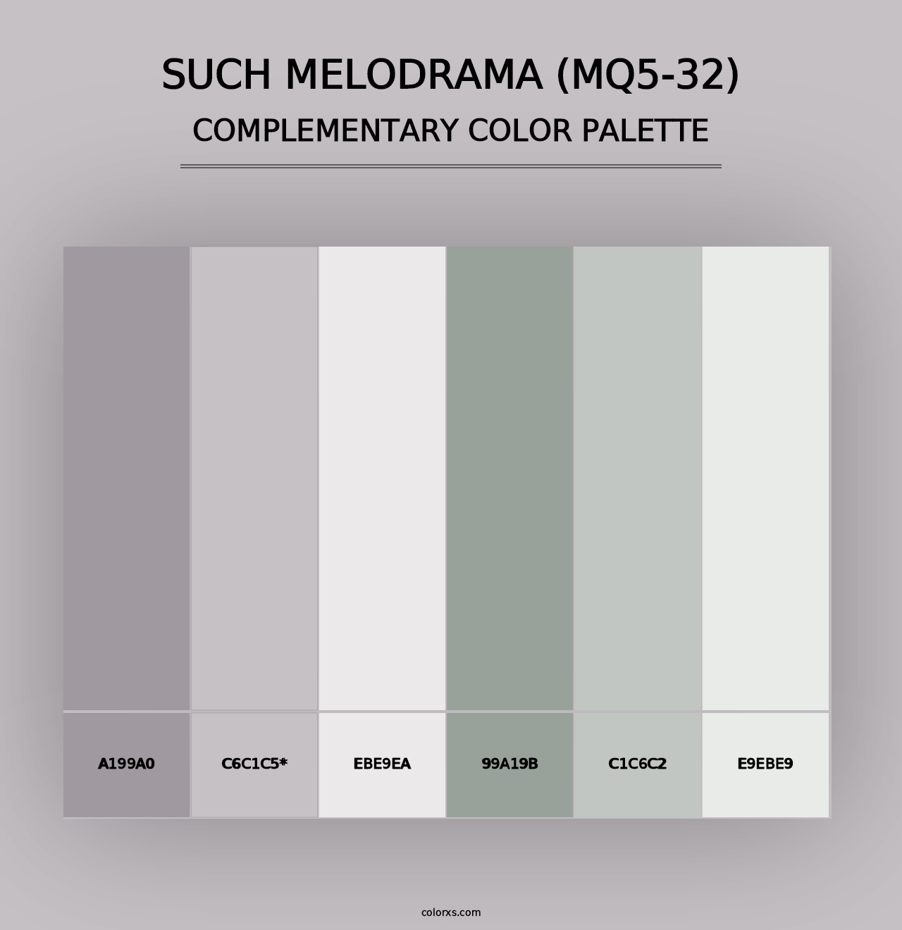 Such Melodrama (MQ5-32) - Complementary Color Palette