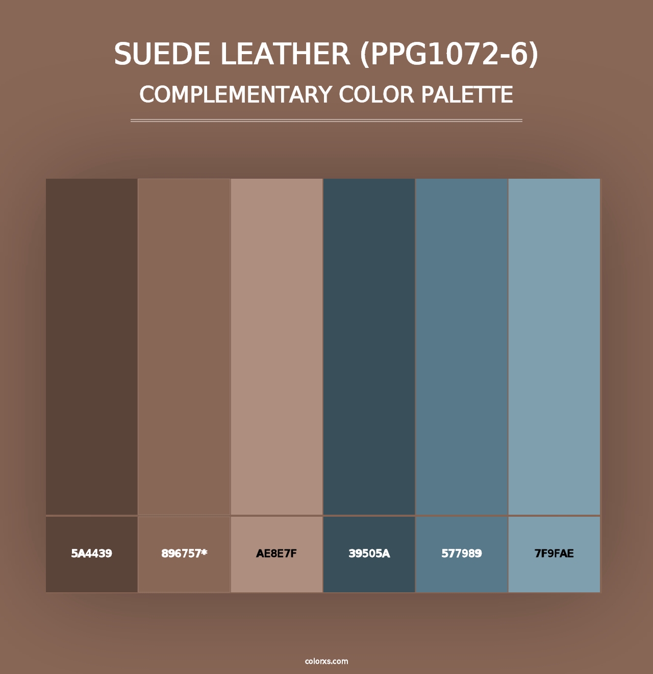 Suede Leather (PPG1072-6) - Complementary Color Palette