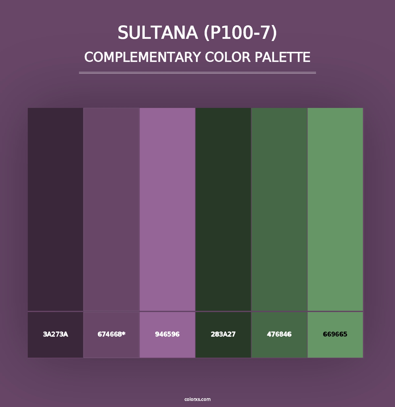 Sultana (P100-7) - Complementary Color Palette