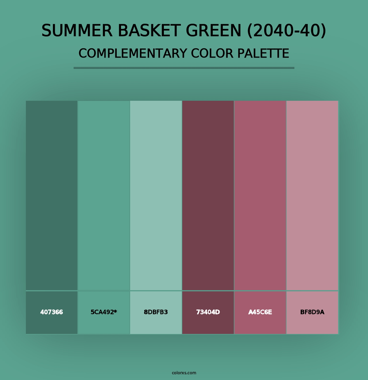 Summer Basket Green (2040-40) - Complementary Color Palette