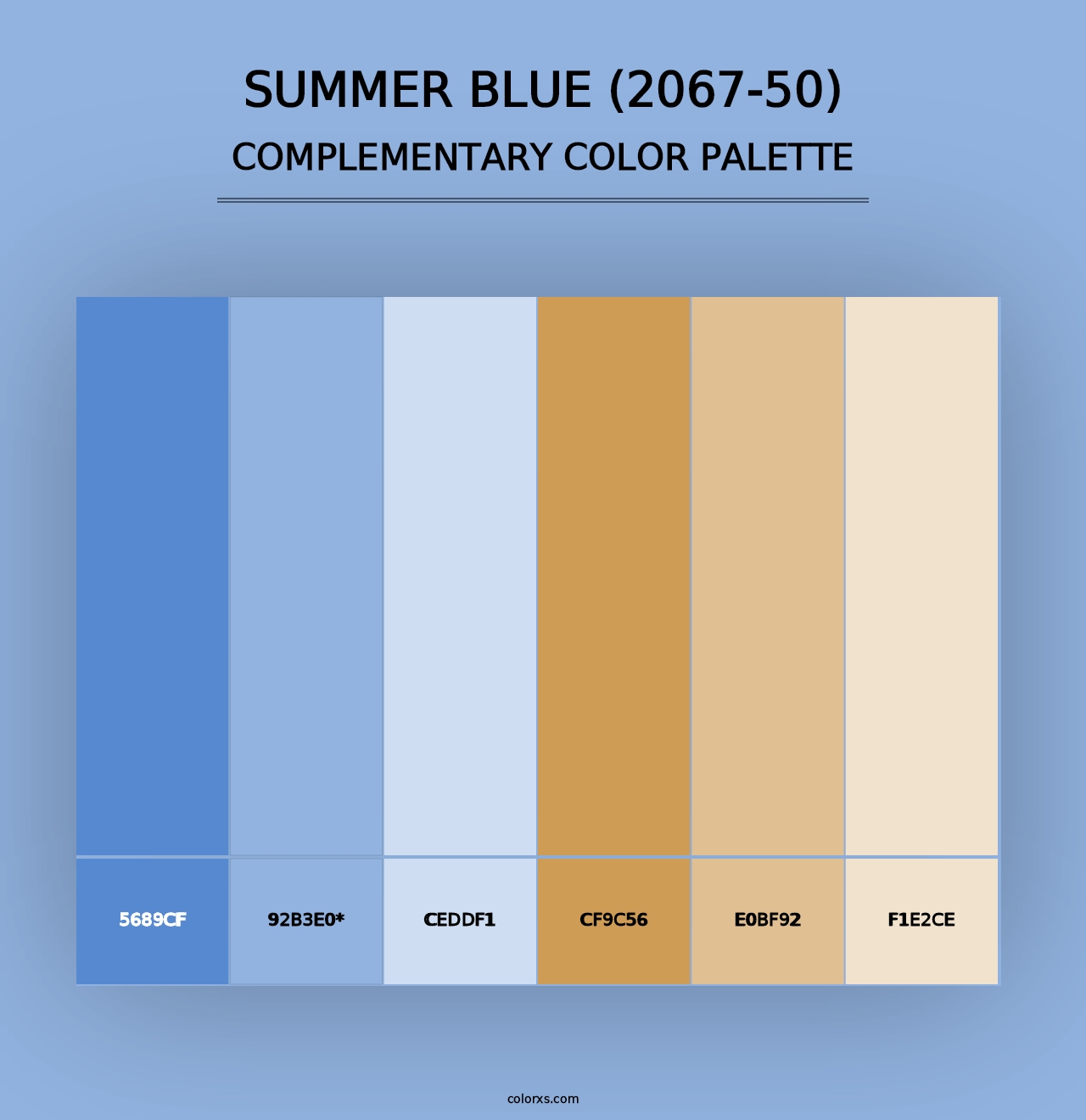 Summer Blue (2067-50) - Complementary Color Palette